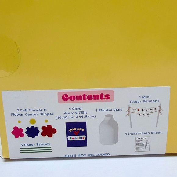 New Target Bullseye Playground Felt Flower Craft Kit with Vase & Card - Picture 6 of 6